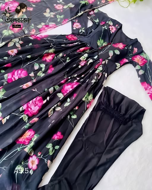 🌸✨ রেডিমেড গাউন থ্রি পিস কালেকশন ✨🌸, handcrafted by অলকাবন - Alkaban — Nokshikaj; gallery view 2