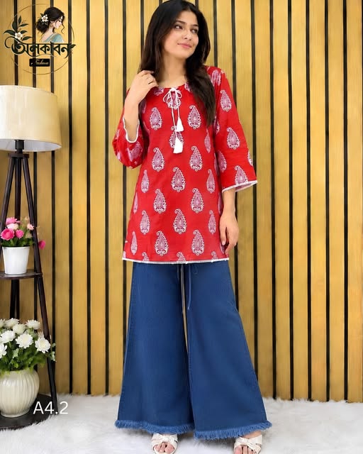 🌸✨ স্টাইলিশ কুর্তি কালেকশন | রেডিমেড টু-পিস ✨🌸, handcrafted by অলকাবন - Alkaban — Nokshikaj; gallery view 3