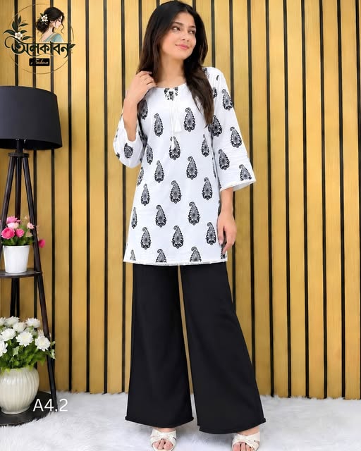 🌸✨ স্টাইলিশ কুর্তি কালেকশন | রেডিমেড টু-পিস ✨🌸, handcrafted by অলকাবন - Alkaban — Nokshikaj; gallery view 4