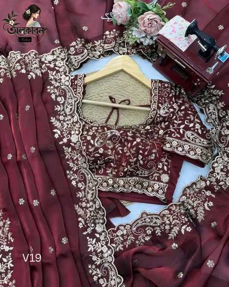 🌸✨ Fresh Arrival – LILY Saree Collection ✨🌸, handcrafted by অলকাবন - Alkaban — Nokshikaj; gallery view 4