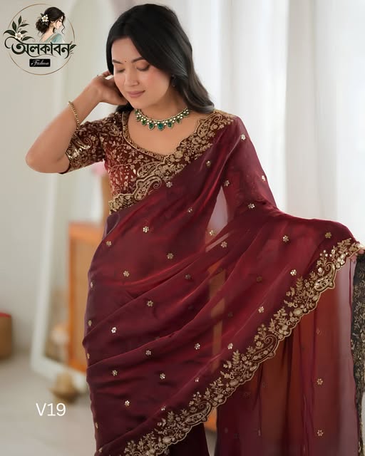 🌸✨ Fresh Arrival – LILY Saree Collection ✨🌸, handcrafted by অলকাবন - Alkaban — Nokshikaj; gallery view 3