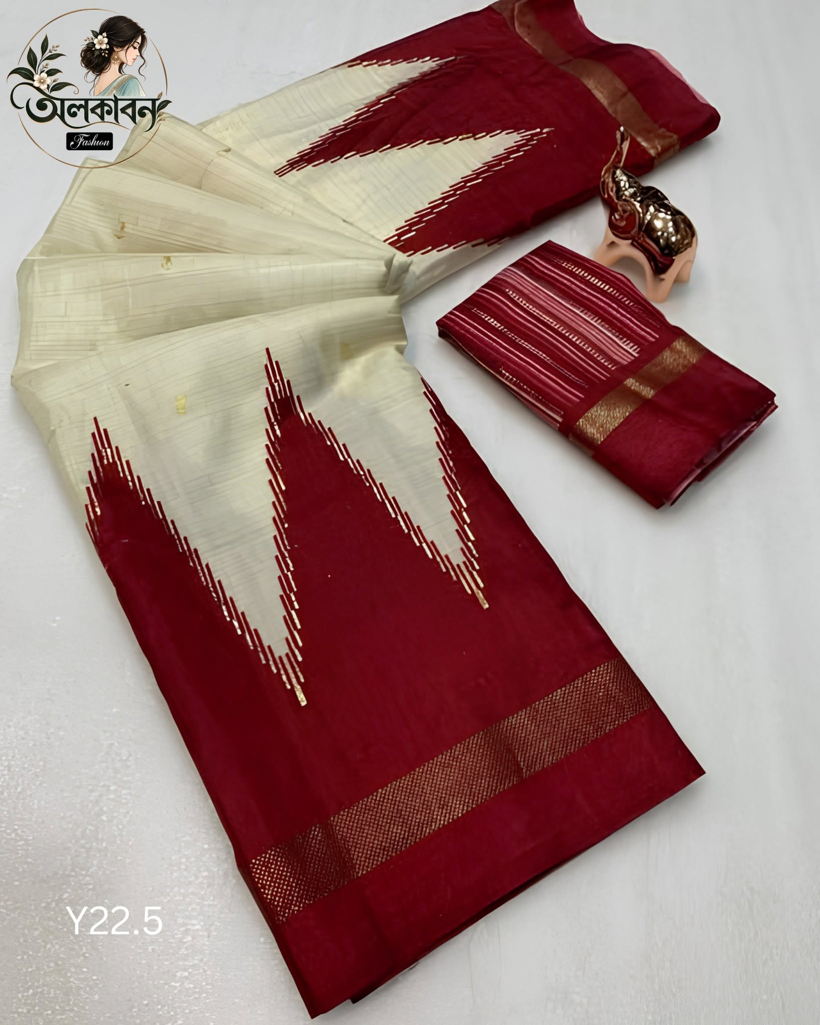 🌸 Silk Saree Collection 🌸, handcrafted by অলকাবন - Alkaban — Nokshikaj; gallery view 3