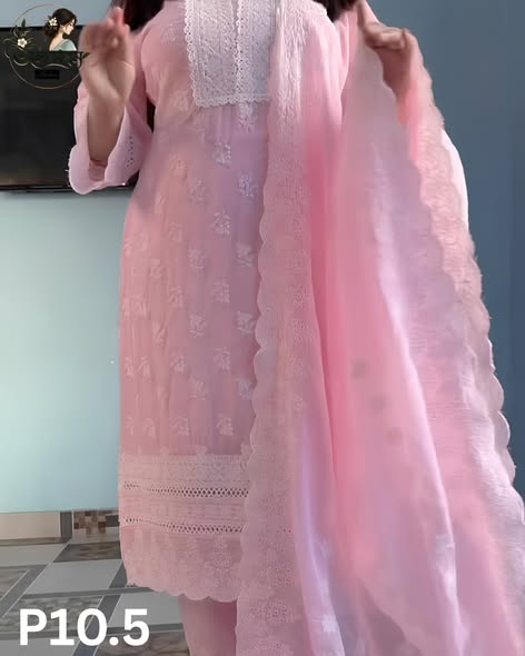 👗থ্রি-পিস ড্রেস, handcrafted by অলকাবন - Alkaban — Nokshikaj; gallery view 2