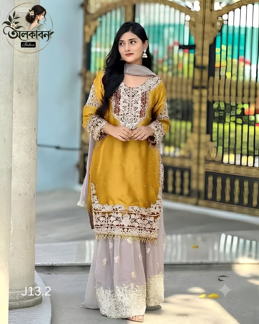 🌸✨ রেডিমেড জর্জেট থ্রি-পিস কালেকশন ✨🌸, handcrafted by অলকাবন - Alkaban — Nokshikaj