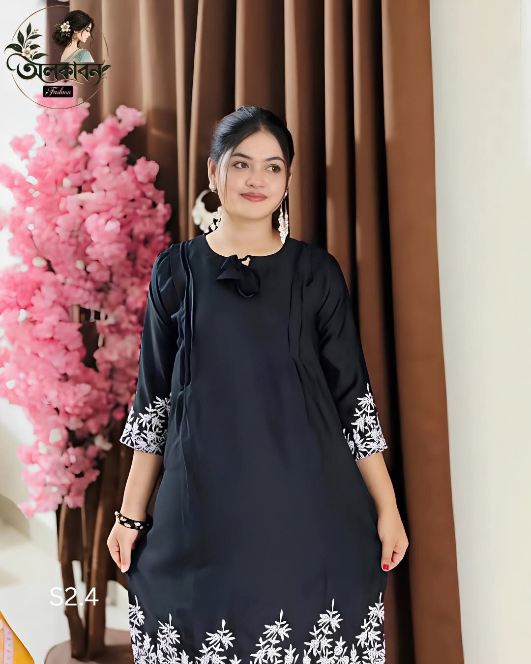 💙✨ স্টাইলিশ এমব্রয়ডারি ওয়ান পিস কালেকশন ✨💙, handcrafted by অলকাবন - Alkaban — Nokshikaj; gallery view 2
