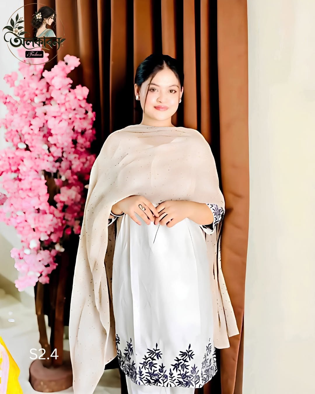 💙✨ স্টাইলিশ এমব্রয়ডারি ওয়ান পিস কালেকশন ✨💙, handcrafted by অলকাবন - Alkaban — Nokshikaj; gallery view 3