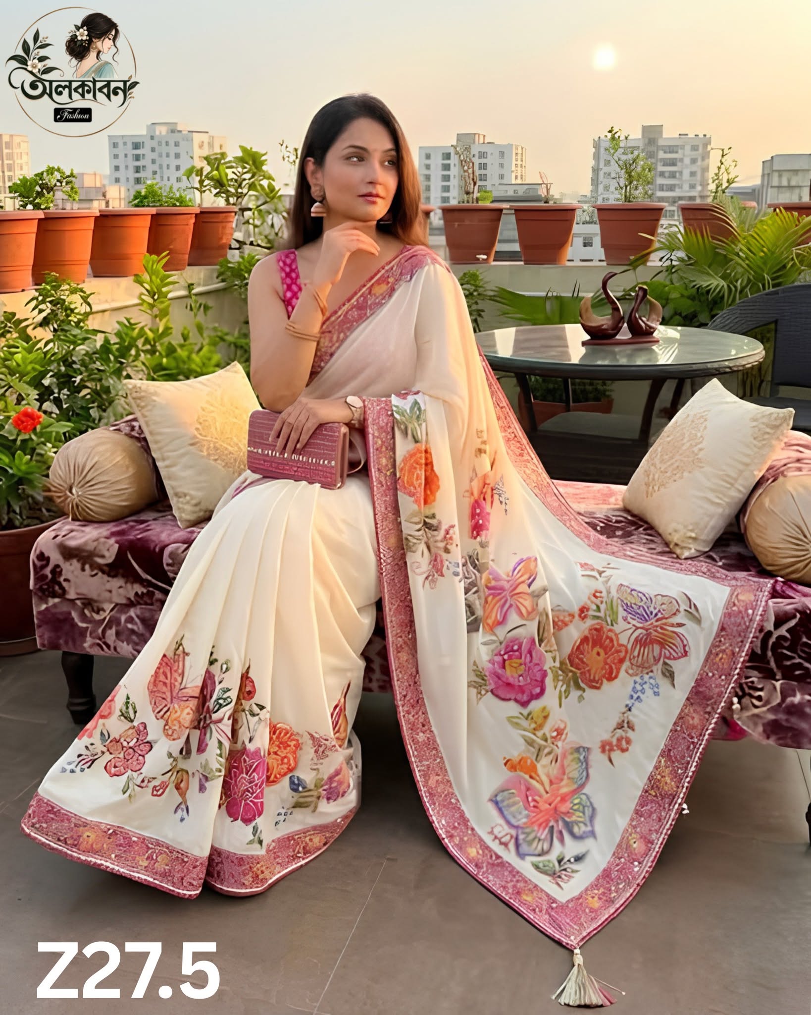 ✨🌸 প্রিমিয়াম ডিজাইনার মিরর ওয়ার্ক শাড়ি কালেকশন 🌸✨, handcrafted by অলকাবন - Alkaban — Nokshikaj; gallery view 4