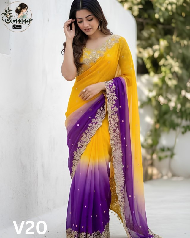 ❤️✨ Premium Indian Jemichu Saree Collection ✨, handcrafted by অলকাবন - Alkaban — Nokshikaj; gallery view 4