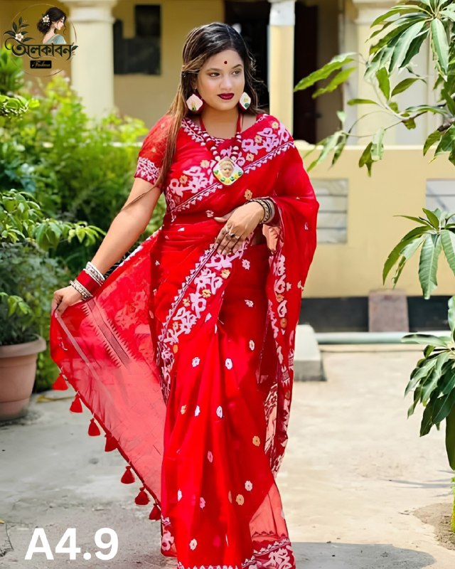 🌺✨ পূজা স্পেশাল শাড়ি কালেকশন ✨🌺, handcrafted by অলকাবন - Alkaban — Nokshikaj; gallery view 2