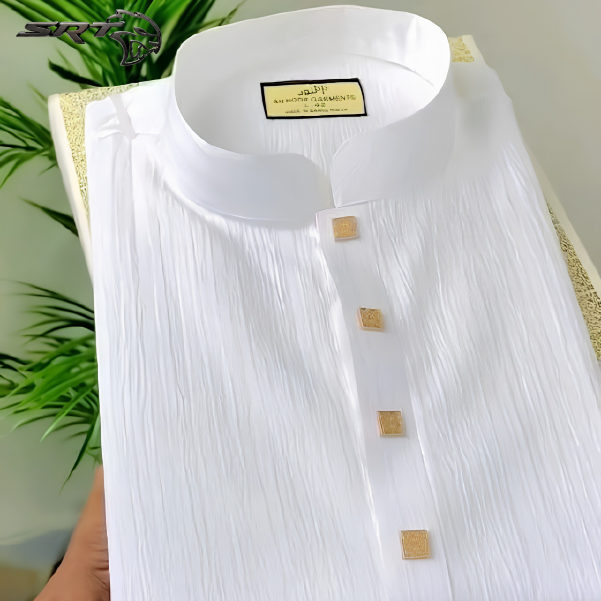 Classic popcorn formal panjabi 🖤, handcrafted by SRT-Clothing — Nokshikaj; gallery view 5