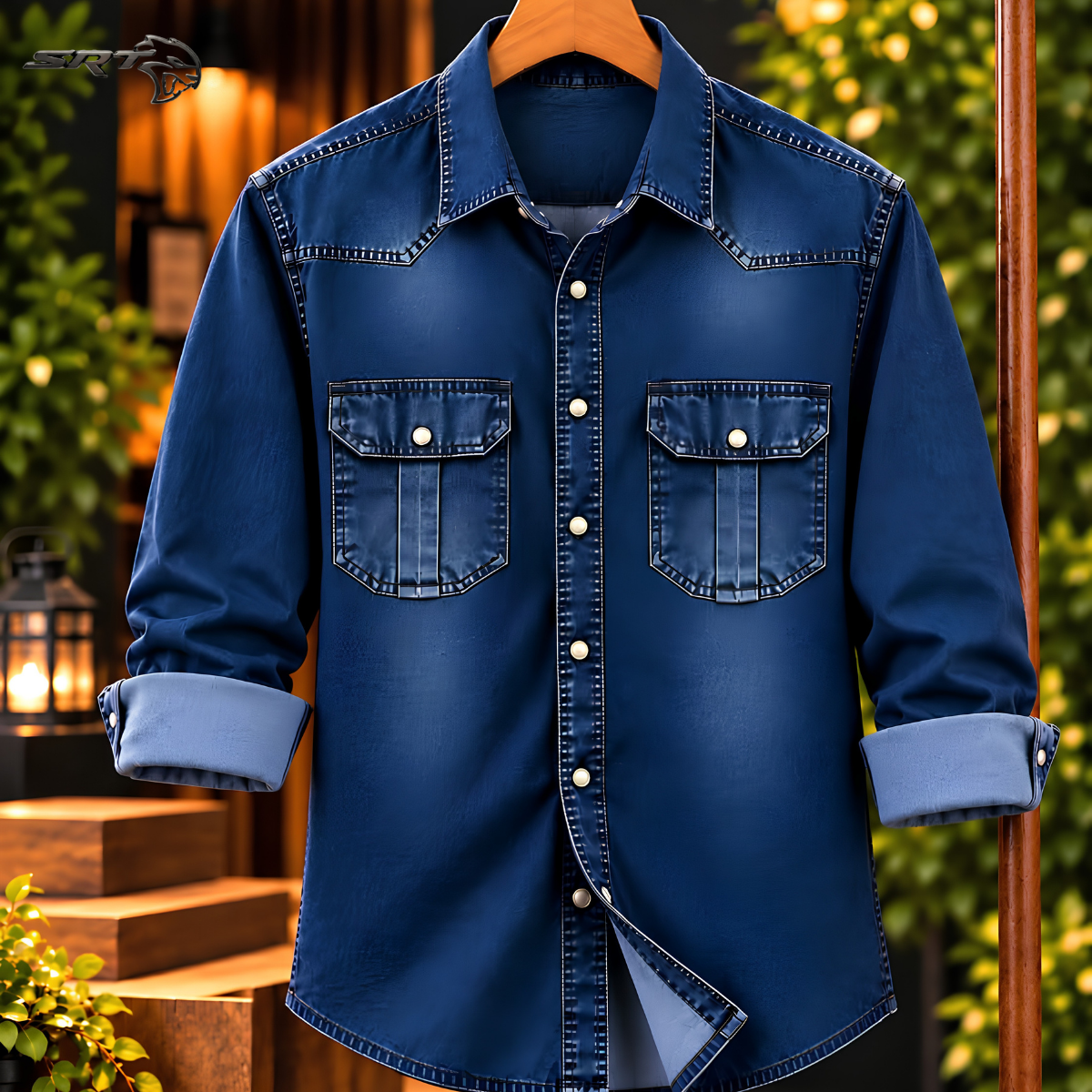 Jeans Shirt, handcrafted by SRT-Clothing — Nokshikaj; gallery view 5
