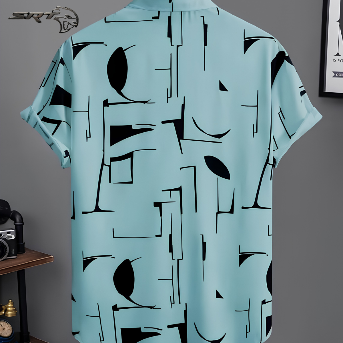 Premium China Micro Fabric Casual Half Sleeve Shirt For Men, handcrafted by SRT-Clothing — Nokshikaj; gallery view 3