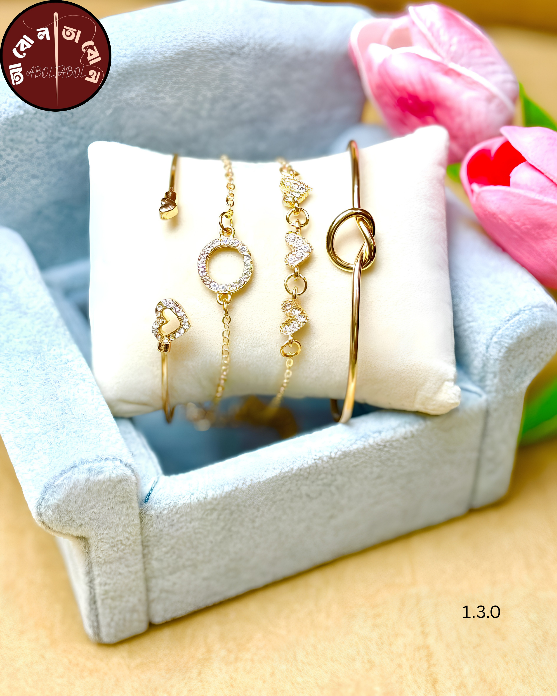 এক্সক্লুসিভ 'অ্যালয় লাভ নটিং ব্রেসলেট' , handcrafted by Aboltabol - আবোলতাবোল — Nokshikaj; gallery view 2