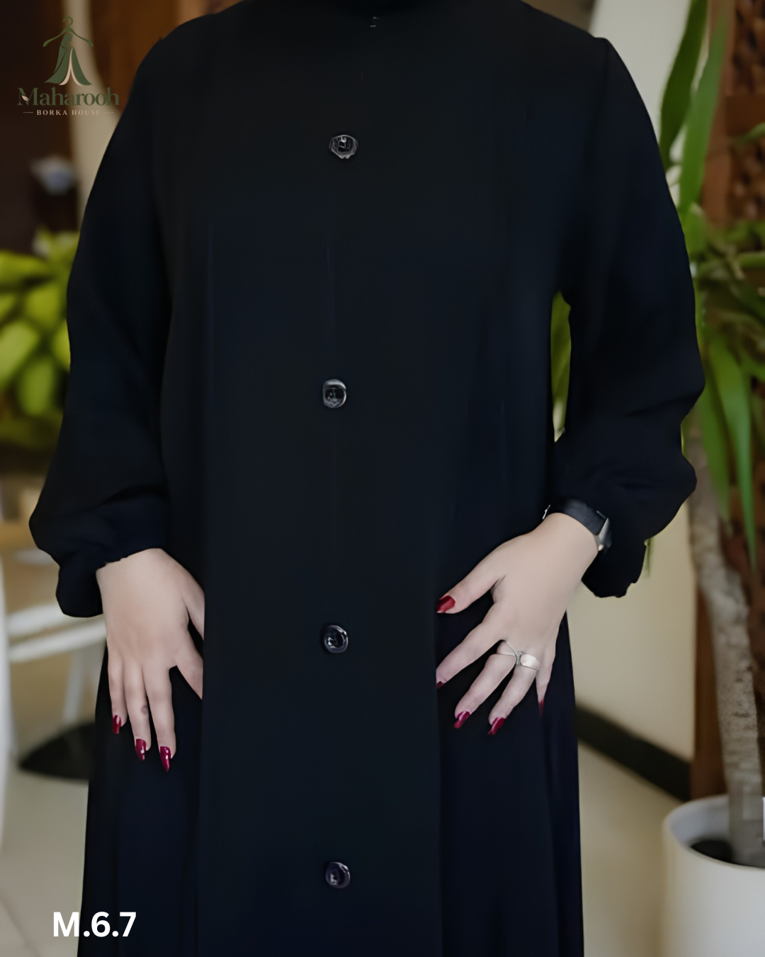 🖤✨ Black Bottom Borkha | , handcrafted by Maharooh Borka House — Nokshikaj; gallery view 3
