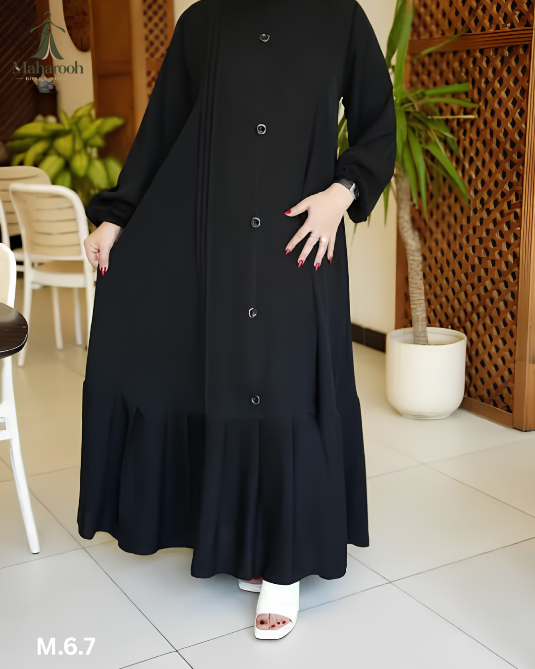 🖤✨ Black Bottom Borkha | , handcrafted by Maharooh Borka House — Nokshikaj