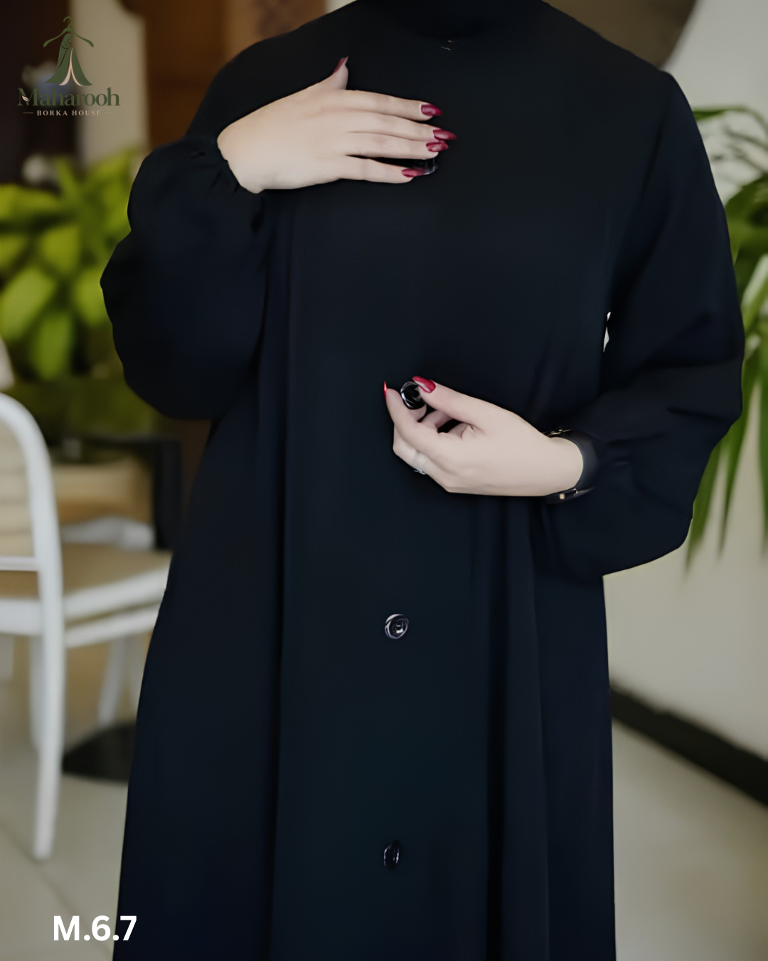 🖤✨ Black Bottom Borkha | , handcrafted by Maharooh Borka House — Nokshikaj; gallery view 4