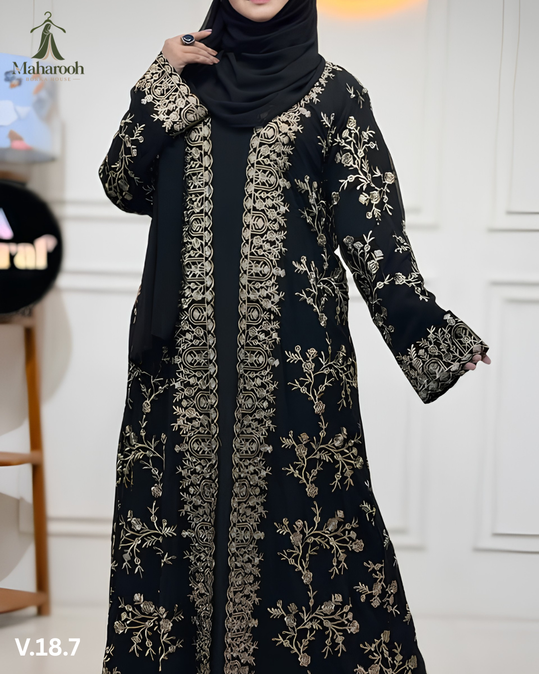 Fool Bahar Ambrotari Borkha ✨🌸, handcrafted by Maharooh Borka House — Nokshikaj